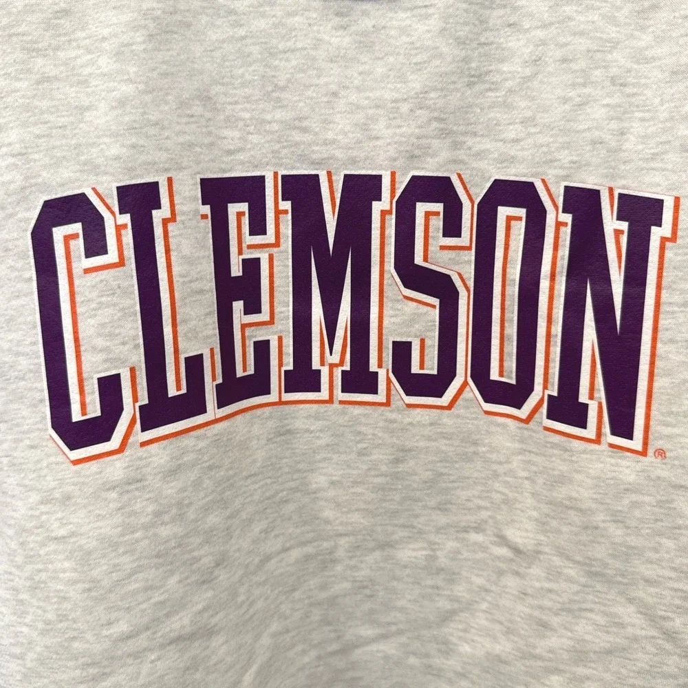 Gameday Couture Clemson Tigers Gray‎ Collegiate Sweatshirt ACC Sequin Hem Sz L - Picture 4 of 7